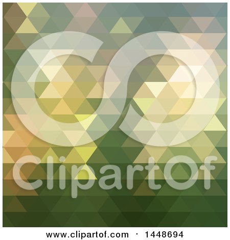 Clipart of a Green Abstract Geometric Background - Royalty Free Vector Illustration by KJ Pargeter