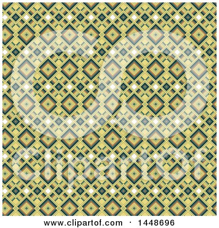 Clipart of a Background Pattern of Retro Diamonds - Royalty Free Vector Illustration by KJ Pargeter