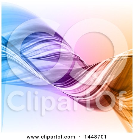 Clipart of a Background of Twisting Waves - Royalty Free Vector Illustration by KJ Pargeter
