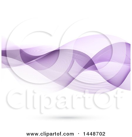 Clipart of a Background of Purple Waves on Shaded White - Royalty Free Vector Illustration by KJ Pargeter