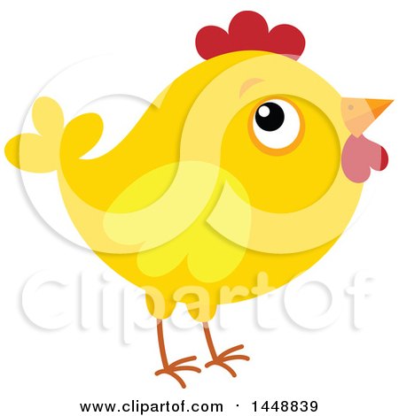 Clipart of a Yellow Chick - Royalty Free Vector Illustration by visekart