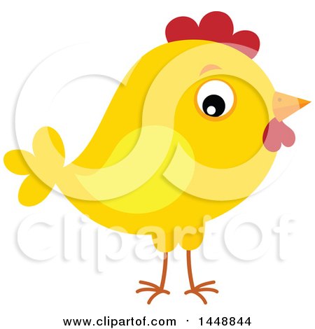 Clipart of a Yellow Chick - Royalty Free Vector Illustration by visekart