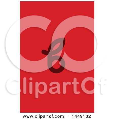 Clipart Graphic of a Letter B Design on Red - Royalty Free Vector Illustration by elena