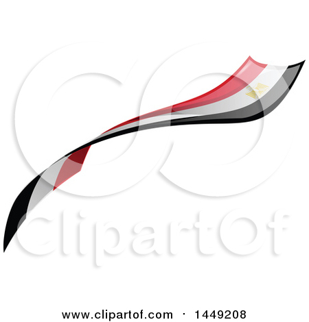 Clipart Graphic of an Egyptian Ribbon Flag Design Element - Royalty Free Vector Illustration by Domenico Condello