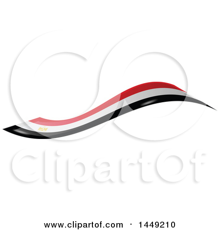 Clipart Graphic of an Egyptian Ribbon Flag Design Element - Royalty Free Vector Illustration by Domenico Condello