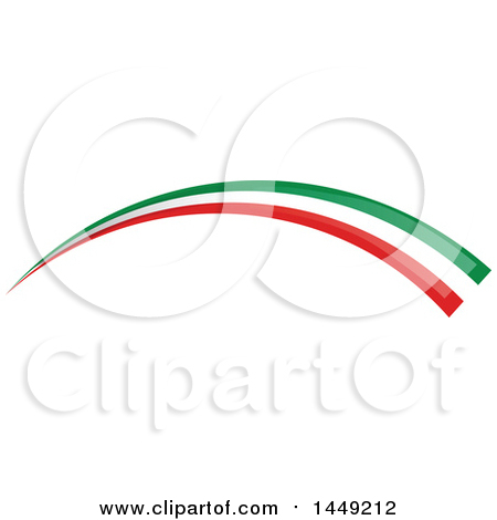 Clipart Graphic of an Italian Ribbon Flag Design Element - Royalty Free Vector Illustration by Domenico Condello