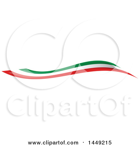 Clipart Graphic of an Italian Ribbon Flag Design Element - Royalty Free Vector Illustration by Domenico Condello