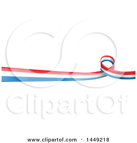 Clipart Graphic of a French Ribbon Flag Border Design Element - Royalty Free Vector Illustration by Domenico Condello