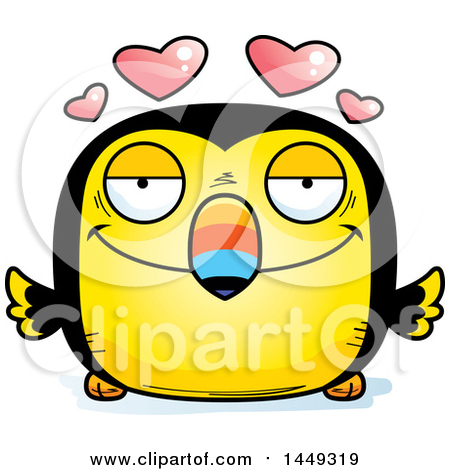 Clipart Graphic of a Cartoon Loving Toucan Bird Character Mascot - Royalty Free Vector Illustration by Cory Thoman