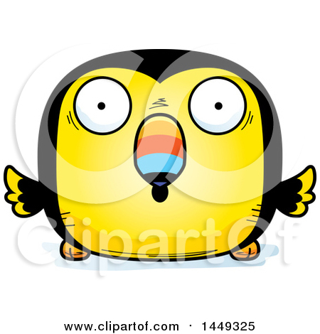 Clipart Graphic of a Cartoon Surprised Toucan Bird Character Mascot - Royalty Free Vector Illustration by Cory Thoman
