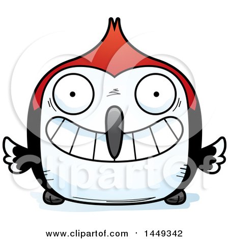 Clipart Graphic of a Cartoon Grinning Woodpecker Character Mascot - Royalty Free Vector Illustration by Cory Thoman