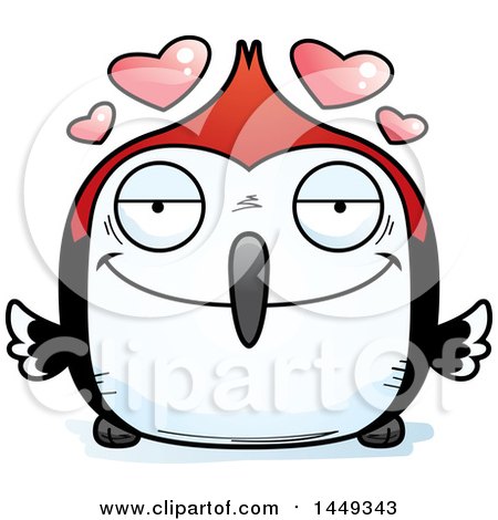 Clipart Graphic of a Cartoon Loving Woodpecker Character Mascot - Royalty Free Vector Illustration by Cory Thoman