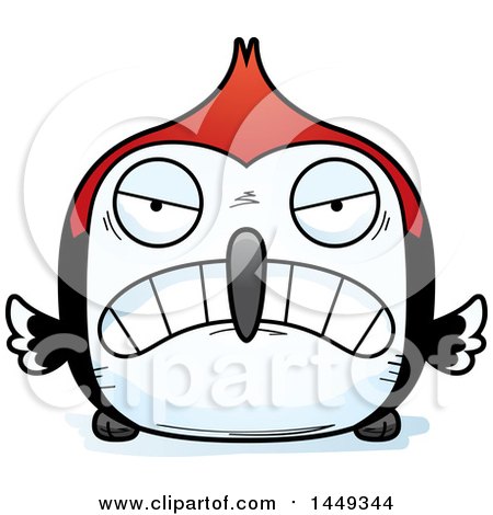 Clipart Graphic of a Cartoon Mad Woodpecker Character Mascot - Royalty Free Vector Illustration by Cory Thoman