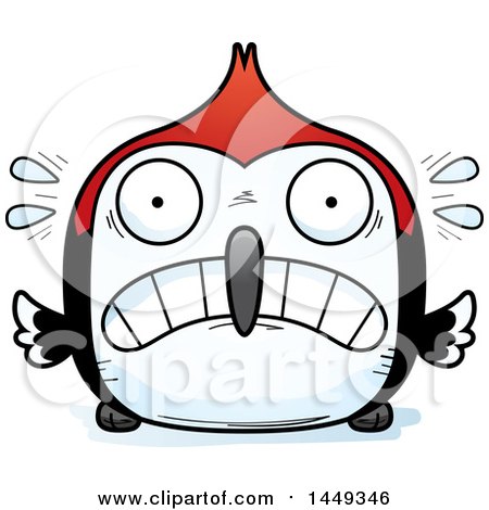 Clipart Graphic of a Cartoon Scared Woodpecker Character Mascot - Royalty Free Vector Illustration by Cory Thoman