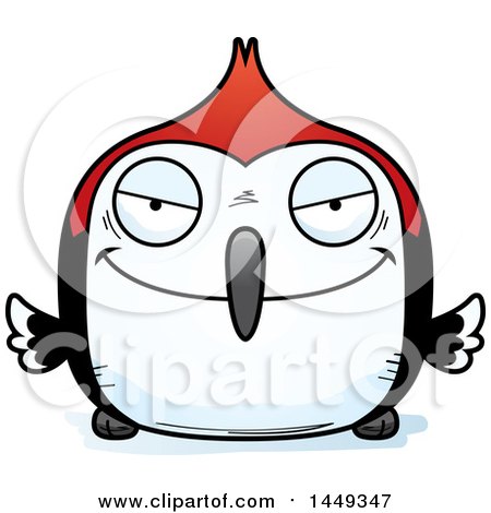 Clipart Graphic of a Cartoon Evil Woodpecker Character Mascot - Royalty Free Vector Illustration by Cory Thoman