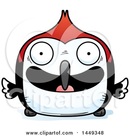 Clipart Graphic of a Cartoon Happy Woodpecker Character Mascot - Royalty Free Vector Illustration by Cory Thoman