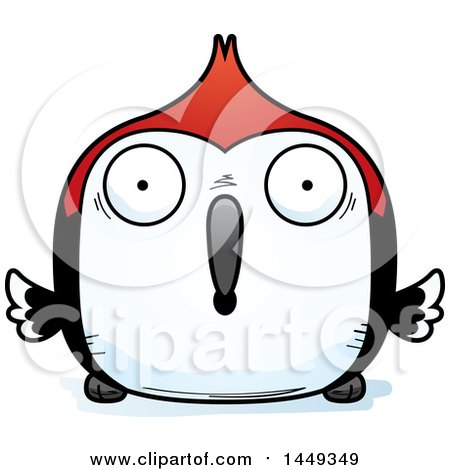 Clipart Graphic of a Cartoon Surprised Woodpecker Character Mascot - Royalty Free Vector Illustration by Cory Thoman