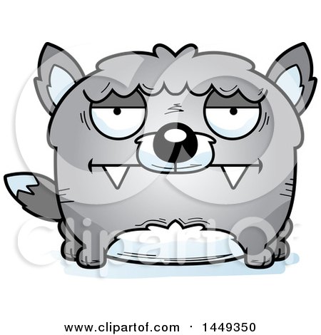 Clipart Graphic of a Cartoon Bored Wolf Character Mascot - Royalty Free Vector Illustration by Cory Thoman