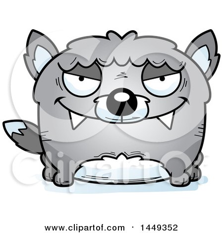 Clipart Graphic of a Cartoon Evil Wolf Character Mascot - Royalty Free Vector Illustration by Cory Thoman