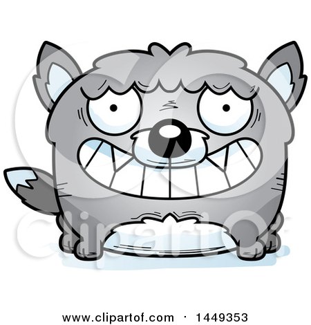 Clipart Graphic of a Cartoon Grinning Wolf Character Mascot - Royalty Free Vector Illustration by Cory Thoman