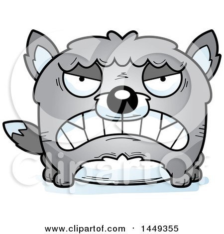Clipart Graphic of a Cartoon Mad Wolf Character Mascot - Royalty Free Vector Illustration by Cory Thoman
