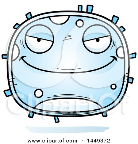 Clipart Graphic of a Cartoon Evil White Cell Character Mascot - Royalty Free Vector Illustration by Cory Thoman