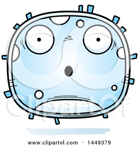 Clipart Graphic of a Cartoon Surprised White Cell Character Mascot - Royalty Free Vector Illustration by Cory Thoman