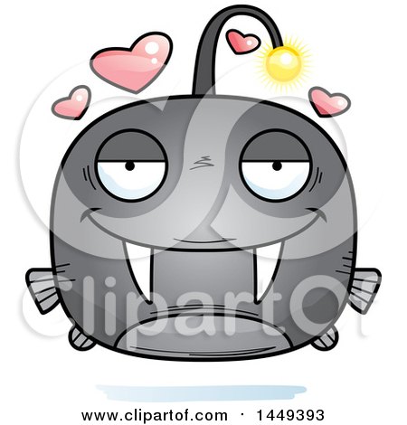 Clipart Graphic of a Cartoon Loving Viperfish Character Mascot - Royalty Free Vector Illustration by Cory Thoman