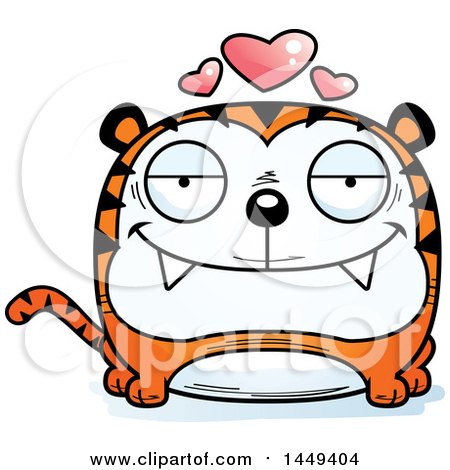 Clipart Graphic of a Cartoon Loving Tiger Character Mascot - Royalty Free Vector Illustration by Cory Thoman