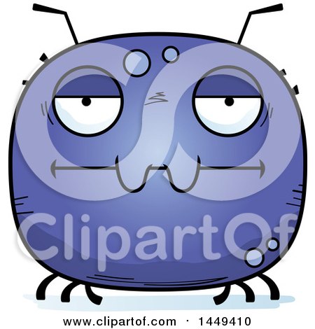 Clipart Graphic of a Cartoon Bored Tick Character Mascot - Royalty Free Vector Illustration by Cory Thoman