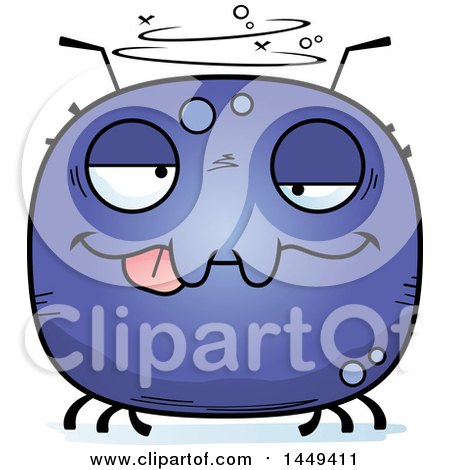 Clipart Graphic of a Cartoon Drunk Tick Character Mascot - Royalty Free Vector Illustration by Cory Thoman