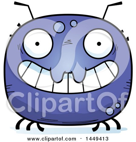 Clipart Graphic of a Cartoon Grinning Tick Character Mascot - Royalty Free Vector Illustration by Cory Thoman