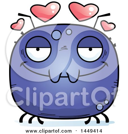 Clipart Graphic of a Cartoon Loving Tick Character Mascot - Royalty Free Vector Illustration by Cory Thoman