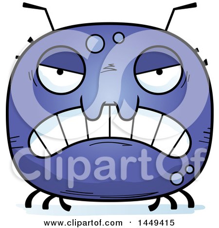Clipart Graphic of a Cartoon Mad Tick Character Mascot - Royalty Free Vector Illustration by Cory Thoman