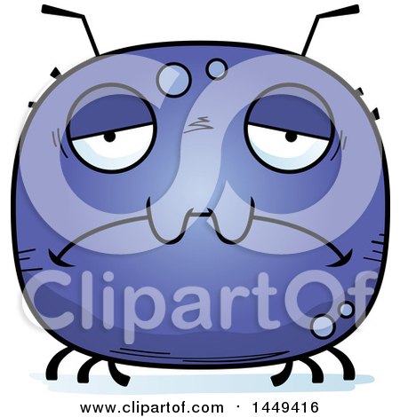 Clipart Graphic of a Cartoon Sad Tick Character Mascot - Royalty Free Vector Illustration by Cory Thoman