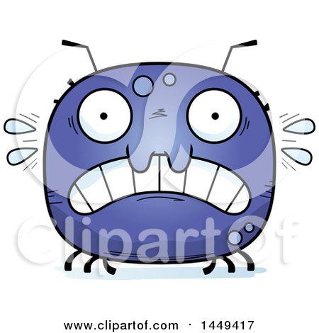 Clipart Graphic of a Cartoon Scared Tick Character Mascot - Royalty Free Vector Illustration by Cory Thoman