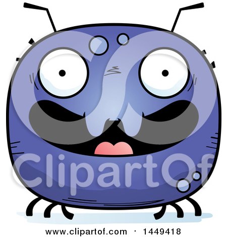 Clipart Graphic of a Cartoon Happy Tick Character Mascot - Royalty Free Vector Illustration by Cory Thoman