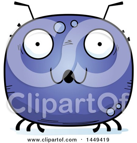 Clipart Graphic of a Cartoon Surprised Tick Character Mascot - Royalty Free Vector Illustration by Cory Thoman