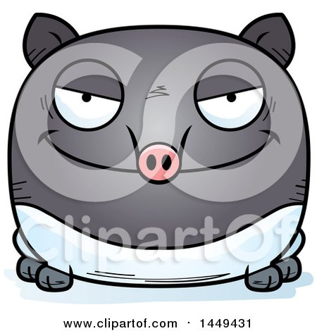 Clipart Graphic of a Cartoon Evil Tapir Character Mascot - Royalty Free Vector Illustration by Cory Thoman