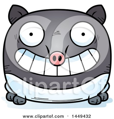 Clipart Graphic of a Cartoon Grinning Tapir Character Mascot - Royalty Free Vector Illustration by Cory Thoman