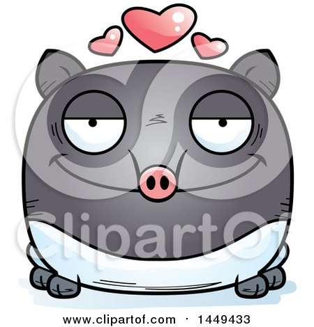 Clipart Graphic of a Cartoon Loving Tapir Character Mascot - Royalty Free Vector Illustration by Cory Thoman