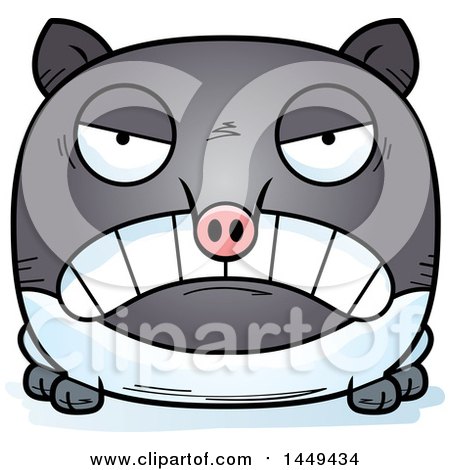 Clipart Graphic of a Cartoon Mad Tapir Character Mascot - Royalty Free Vector Illustration by Cory Thoman