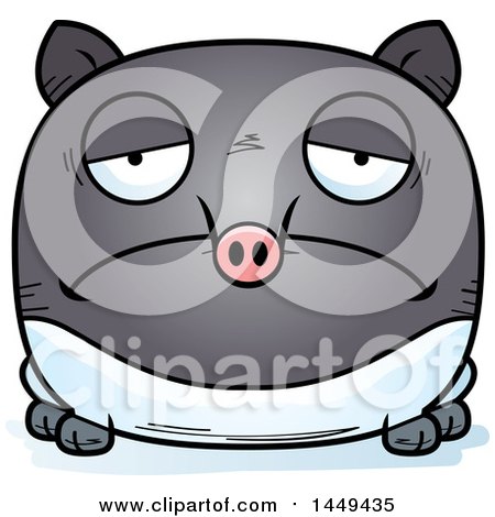 Clipart Graphic of a Cartoon Sad Tapir Character Mascot - Royalty Free Vector Illustration by Cory Thoman
