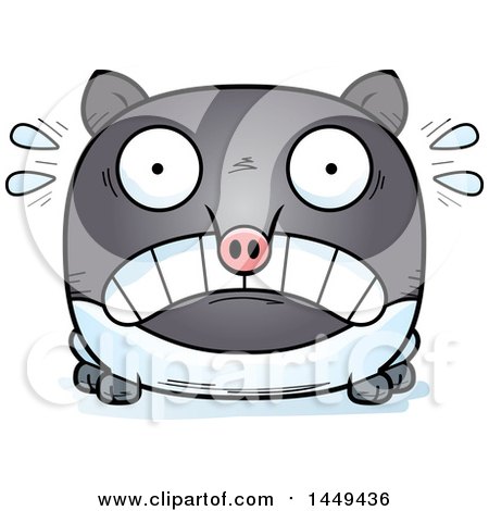 Clipart Graphic of a Cartoon Scared Tapir Character Mascot - Royalty Free Vector Illustration by Cory Thoman