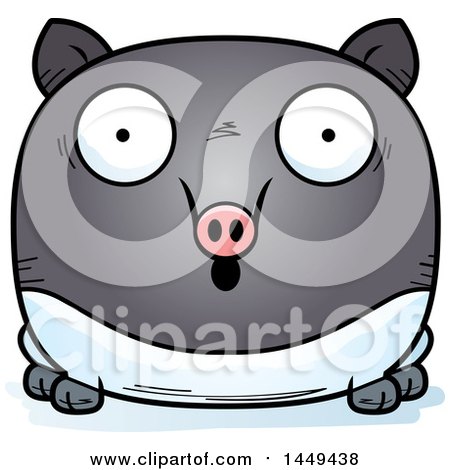 Clipart Graphic of a Cartoon Surprised Tapir Character Mascot - Royalty Free Vector Illustration by Cory Thoman