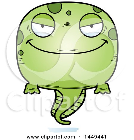 Clipart Graphic of a Cartoon Evil Tadpole Pollywog Character Mascot - Royalty Free Vector Illustration by Cory Thoman