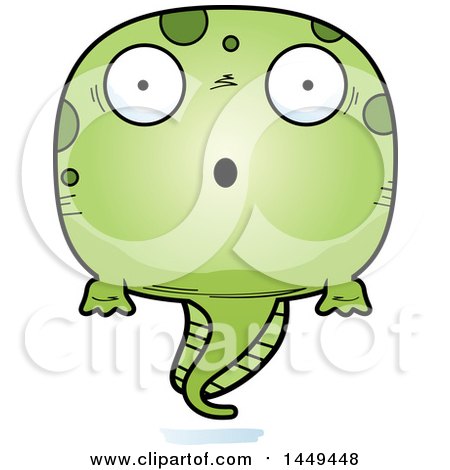 Clipart Graphic of a Cartoon Surprised Tadpole Pollywog Character Mascot - Royalty Free Vector Illustration by Cory Thoman