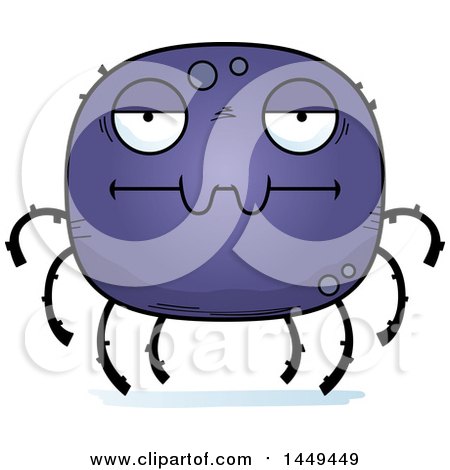Clipart Graphic of a Cartoon Bored Spider Character Mascot - Royalty Free Vector Illustration by Cory Thoman