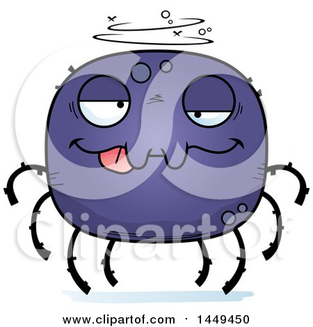 Clipart Graphic of a Cartoon Drunk Spider Character Mascot - Royalty Free Vector Illustration by Cory Thoman