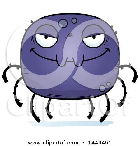Clipart Graphic of a Cartoon Evil Spider Character Mascot - Royalty Free Vector Illustration by Cory Thoman